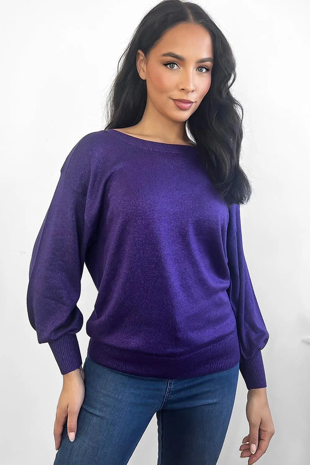 Shimmer Slouchy Fit Pullover