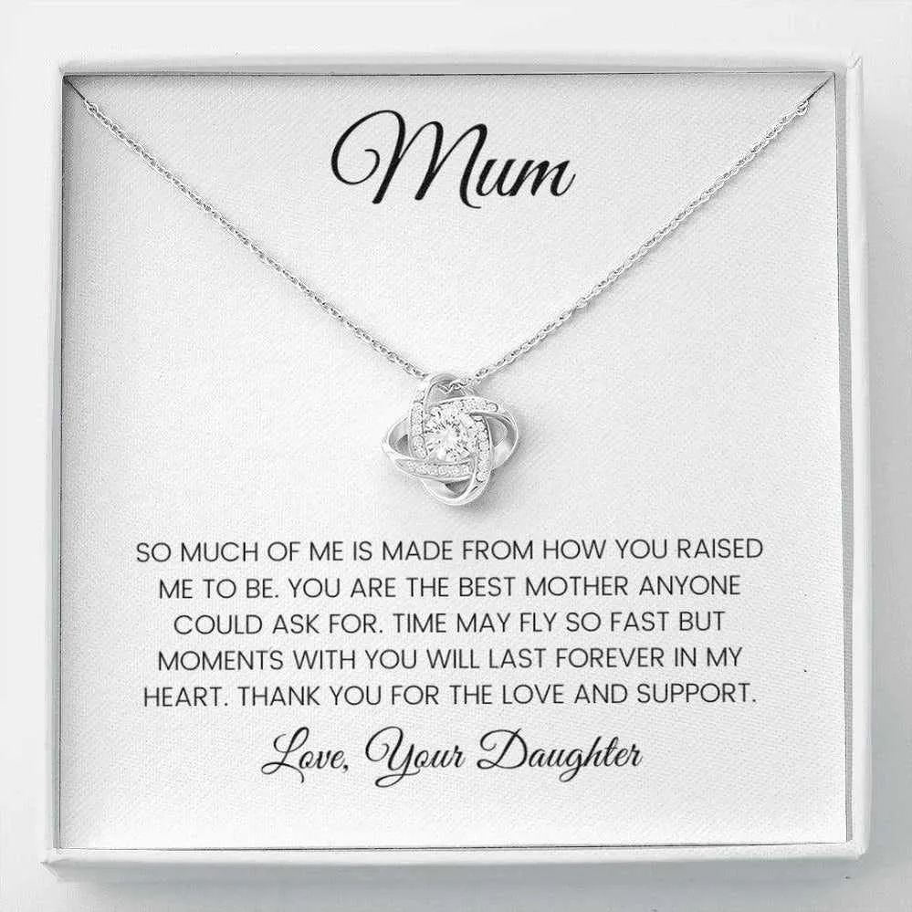 Siciry To Mum - Love Knot Necklace For Mum - I Love You Forever