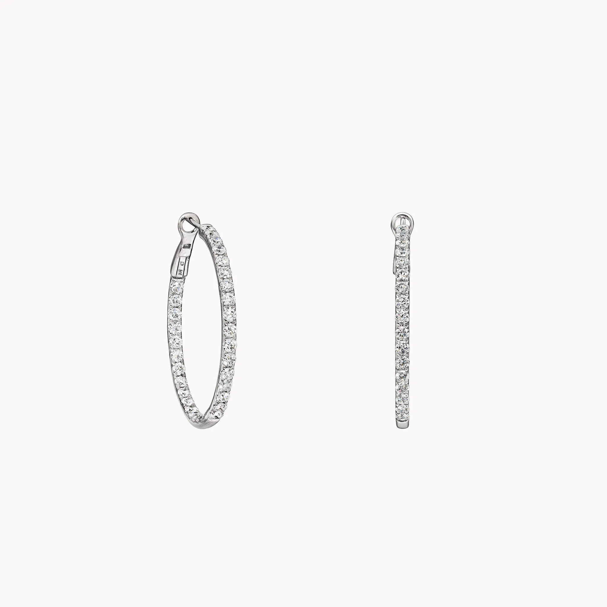 Small In & Out Diamond Hoops