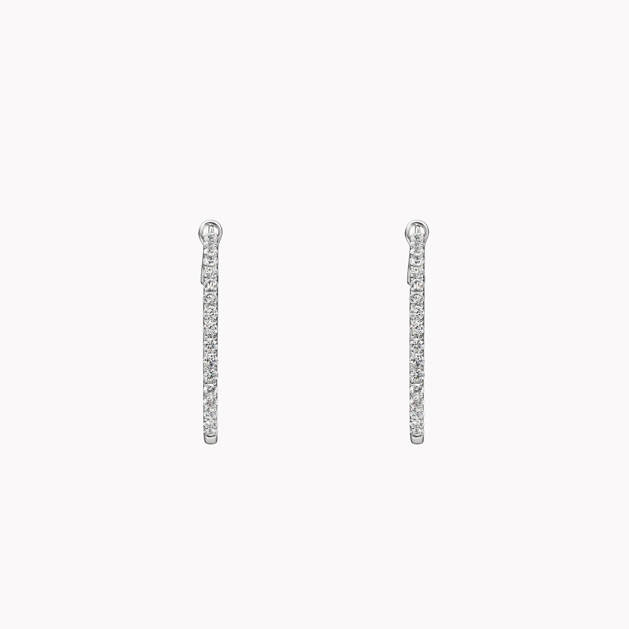 Small In & Out Diamond Hoops