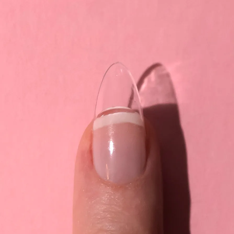 soft gel press on tipper - almond short