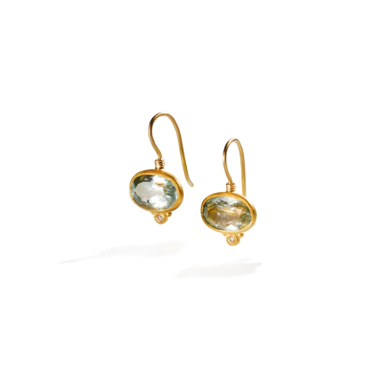 Topaz and Diamond Earrings