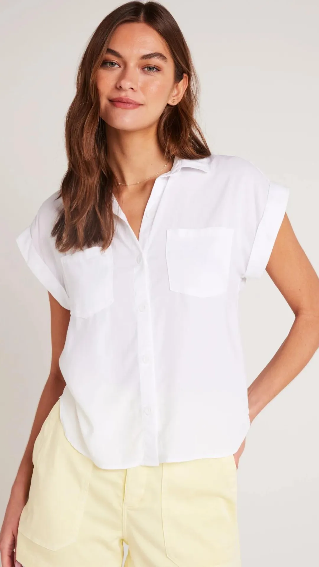 Two Pocket Short Sleeve - White