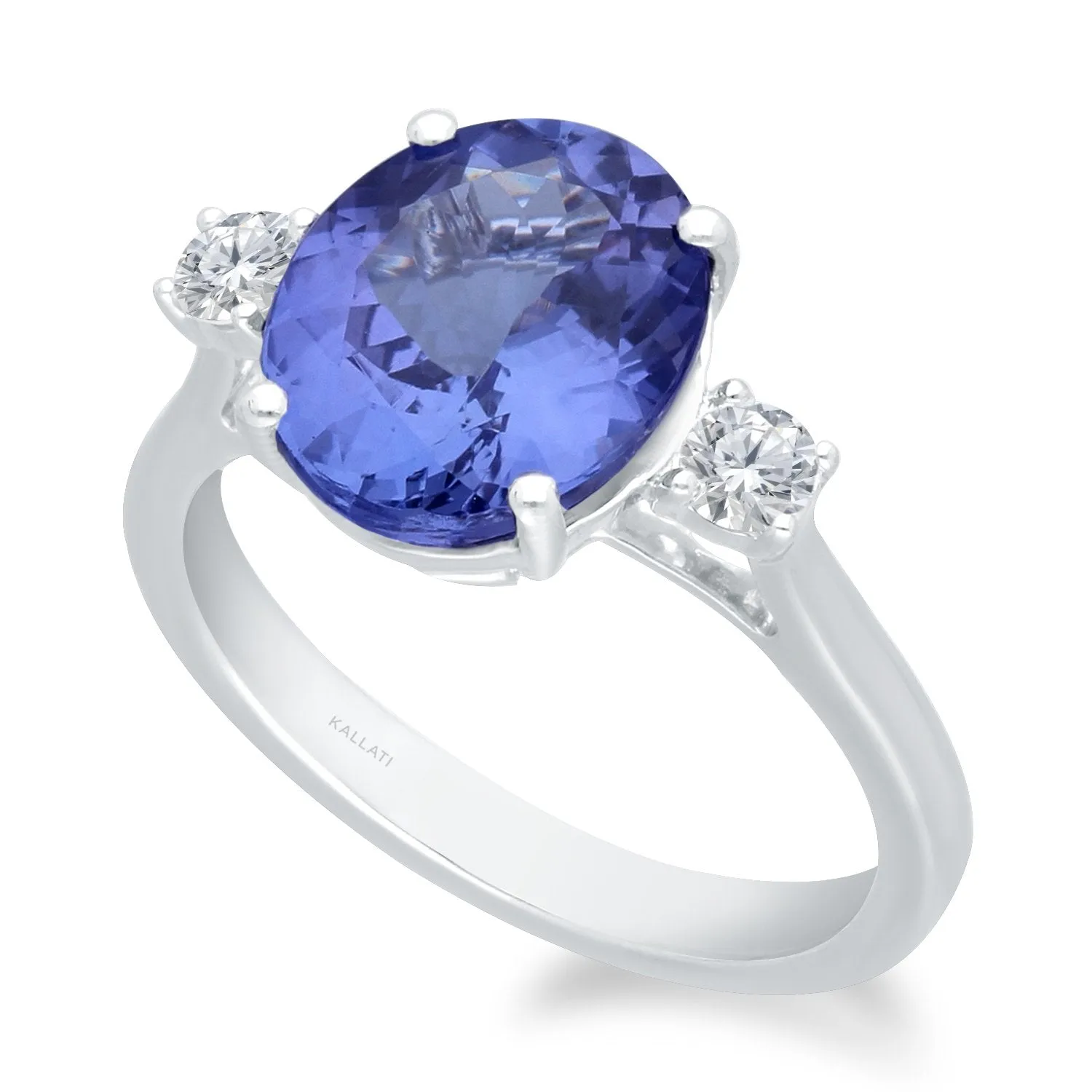 White Gold Tanzanite & Diamond Heirloom Ring