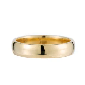 Wide Gold Half Round Band